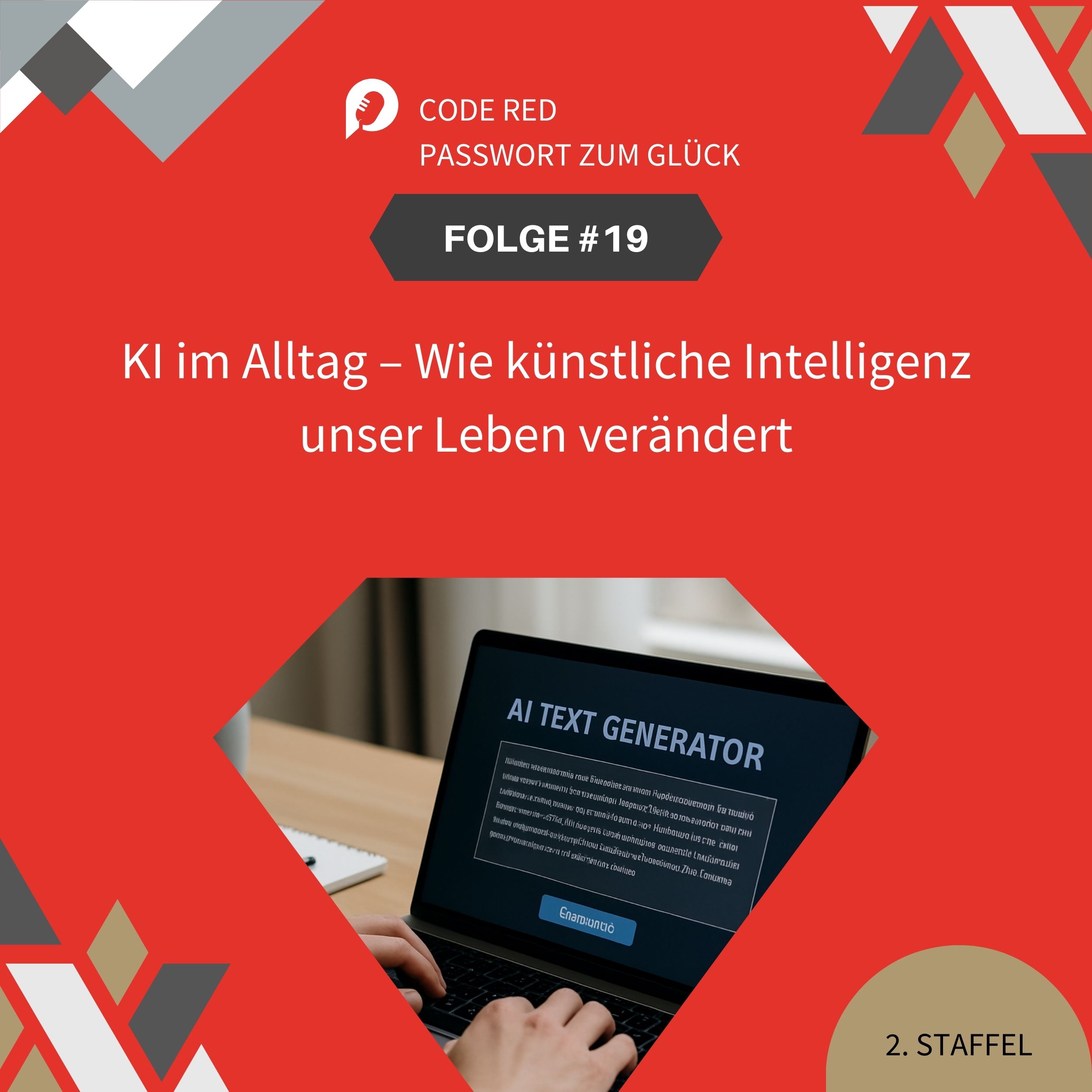 Künstliche Intelligenz im Alltag – Notebook mit Textgenerator und Person beim Arbeiten