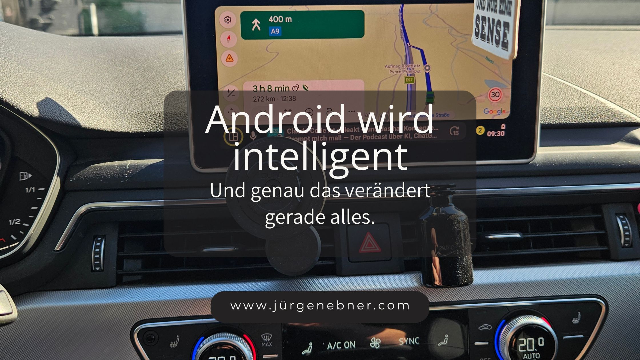 Android Auto im Alltag – Navigation und KI-gestützte Technologie unterwegs im modernen Fahrzeug.
